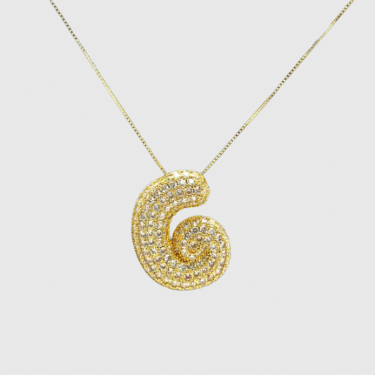 THE WAVY INITIAL NECKLACE